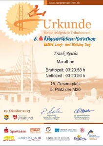 Rügenbrücken-Marathon 2013 Frank Reiche SC DHfK-Skisport